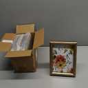 Concepts 5x7 Set Of 4 Gold Ornate Beaded Resin Picture Frames With HD Clear Glass, Extra Durable Photo Frames - Display Wallhung/Tabletop Vertically Or Horizontaly