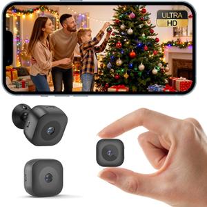 Hidden Camera,Mini Small Camera,HD Security WiFi Wireless Cameras SD Card Storage & App Control,Wireless Surveillance with Magnetic Mount,Motion Detection for Indoor