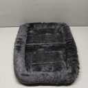 MidWest Homes for Pets QuietTime Dog Bed  Gray Faux Fur Bolster, Ultra-Soft and Machine Washable, Fits 24-Inch Crates and Carriers, for Small Breed Dogs (Grey)