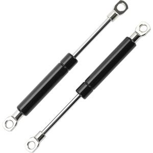 Motoforti 7inch/180mm 35Ib/160N/16kg Gas Struts Gas Spring for Kitchen Cabinet Door Cover Storage Box Toolbox Cover Lid Black 2Pcs