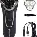 Remington R5 Style Series Rotary Shaver for Men, Smooth Glide for Sensitive Skin Comfort, Waterproof Rechargeable Electric Razor with Graphite Coating and Contour Technology (1 Count (Pack of 1), Black)