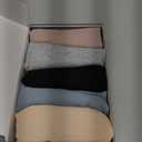 AIRCUTE Washable Urine Absorbency Incontinence Underwear for Women Bladder Leak Proof Cotton Panties 60ML 5 Pack (5 Colors, Medium) (Beige)