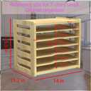 7-Layer Small-Sized Wood Tray Divider for Cabinet, 16.5 in x15.2 in x14 in, 7-Layer Small Size Tray Organizing