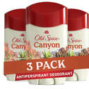 Old Spice Men's Antiperspirant & Deodorant Canyon with Aloe, 24/7 Odor Protection, 2.6oz (Pack of 3) 