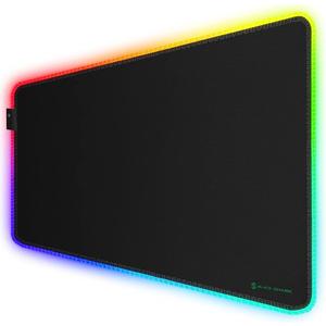 Black Shark RGB Mouse Pad 35.4"x15.75"x0.15" Extended Desk Mat with Smooth Surface and 11 Lighting Effects, Desk Pad with Anti-Fray Stitched Edges and Non-Slip Rubber Base, Gaming Mouse Pad Manta P7
