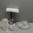 Kakanuo Touch Table Lamp for Bedroom, Small Bedside Lamp with USB C Charging Port, 3 Way Dimmable Touch Control Nightstand Lamp for Living Room and Office, White Shade and Silver Base