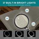 Large Magnifying Glass with 37 LED Light, 10X 20X 45X Handheld Illuminated