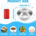12 PCS Metal Dog Bowls Stainless Steel Small Pet Food and Water Bowls for Dogs & Cats, Rust-Resistant, Easy to Clean, Dishwasher Safe