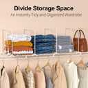 Wire Shelf Dividers for Closet: 12" D x 10.6" H Sturdy Metal Rack Separators for Pantry Organization, Clothes, Purses, Towels - White Coated Steel Accessories Fit Wire Shelving (8 Pack)
