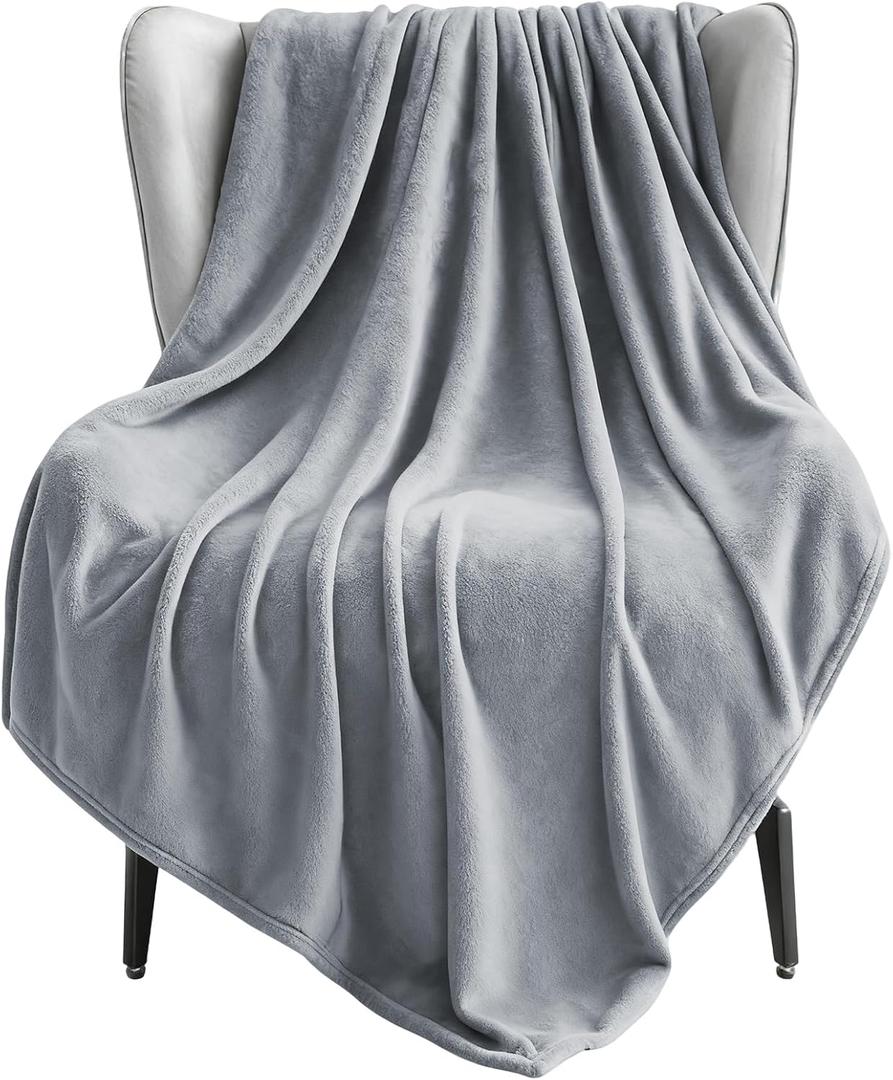 Double-Sided Flannel Throw Blanket 59x39.37 Inches - Ultra Soft Fleece Blankets for Couch, Office, Car Seats, Camping, Bed & Travel |Cozy-Blanket Lightweight Warm|All Season Use