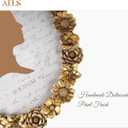 AELS 8x10 Inch Vintage Picture Frame, Elegant Antique Oval Photo Frames with Glass Front, Photo Display, Tabletop Wall Hanging, Gift Ideas, Gold Flower