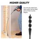 HUAALIUCHE 36-Inch Flexible Installer Drill Bit for Pulling Wires, 1/2" Auger with Screw Point & Fish Eye, 3/16" Anti-Slip Shank - Includes Protective Storage Tube for Walls Ceilings Conduits