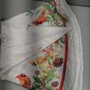 Kawani Winter Holly Tablecloth Round 60 Inch Christmas Red Birds Watercolor Trees Leaves Decorative Table Cloth Xmas Holiday Polyester Table Cover for Dining Room Home Christmas Table Decor