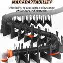 OULEME 30FT RV Sewer Hose Support, Black Tank Hose Holder with Rubber Band and Carry strap, Easy to Adjust Height for Camper Travel Trailers