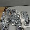 Sumind 8 Pack Disco Party Decorations Mini Disco Ball Garlands Silver Mirror Ball Hanging Banner Silver Streamer Curtains for Birthday Wedding Christmas Party Backdrop Supplies(2 Inch, 3 Inch)