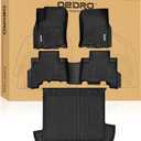 OEDRO Floor Mats Fit for Toyota 4Runner 2024-2013 (Not Fit 7 Seats),TPE All-Weather 4Runner Floor Liner Includes 1st, 2nd Row & Cargo Mat, Black
