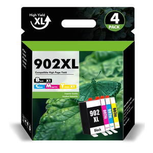 902XL 902 xl Ink Cartridges Combo Pack Compatible for HP 902XL HP 902 HP902 XL HP902XL for OfficeJet 6962 6950 6954 6960 6975 6956 6961 6963 6964 6951 6978 6968 Black Cyan Magenta Yellow (4Pack)