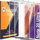3 Pack Galaxy Note 20 Ultra Screen Protector, 9H Tempered Glass, Ultrasonic Fingerprint Support, 3D Curved,HD Clear Scratch Resistant for Samsung Galaxy Note 20 Ultra 5G Glass Screen Protector
