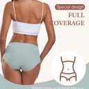 ANLIQI Womens Cotton Hipster Underwear Lace Panties Middle Rise Briefs Soft & Breathable Ladies Full Coverage Undies S-3XL (XXXL)