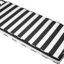 Outdoor Bench Cushion 48x16x3 Inch with Ties, Thick Waterproof Porch Swing Cushions for Patio Furniture Chair Pad, Seat Sofa Garden Replacement Cushion Sponge Filling (Black&white Stripes, 48x16)
