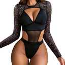Avidlove Rave Outfits for Women Festival Sexy Lingerie Bodysuit Buckle Shrug Crop Top Set S