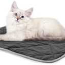 NWK Self Warming Thermal Pet Mat for Dogs and Cats, Body Heat Reflecting Cat Bed Mat, Washable, for Sofa & Crate & Kennel & Car Seat (Obsidian Black, Small (20'' X 16'' X 0.4''))