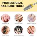 5-IN-1 Tungsten Carbide Bit,Tapered Barrel Electronic Nail Drill Bit for Acrylic Gel Nails Dual Nail Form Remove,3/32 Diameter Nail Bit for E-File Nail Drill(Extra-Fine)