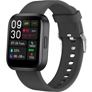 Smart Watches Fitness Watch for Men/Women Bluetooth Call Sports Activity Tracker Calories,Distance,Step Counter Compatible with Android iOS Phones (black)