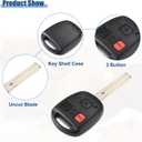 ACROPIX 314 MHz Key Fob Keyless Entry Remote Fit for Lexus GX470 2003-2008 for Lexus LX470 2002-2006 HYQ1512V - Pack of 1 Black