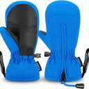 Andake Kids Ski Mittens Gloves Waterproof&Breathable Winter Warm Snow Gloves for Ages 1-10 Toddler Baby Girls and Boys (XXXXS(Fits 1-2Y), Blue)