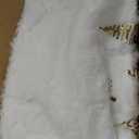 Amorita White Christmas Stockings Set of 4 - Lage Elegant Xmas Stockings with Golden Christmas Tree Snowflake Designs, Fluffy Grey and White Christmas Stockings for Holiday Party Decorations 20 inch