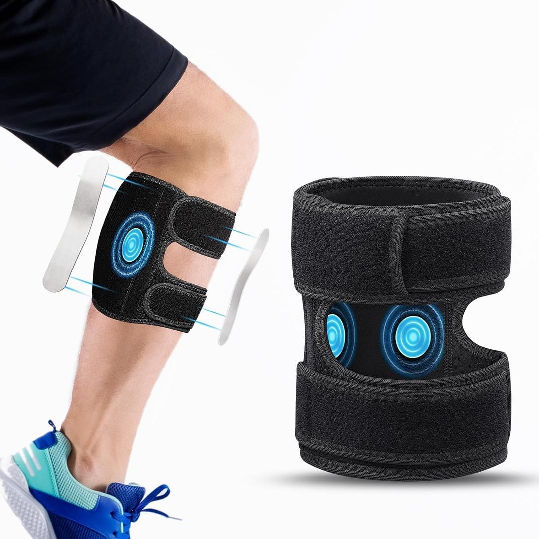 Sciatica Pain Relief Devices Brace, Sciatic Nerve Brace with Adjustable Pressure Pads Targeted Lower Back & Leg Compression for Sciatic Pain, Sciatic Ease Calf Support for Unisex Men Women - Black