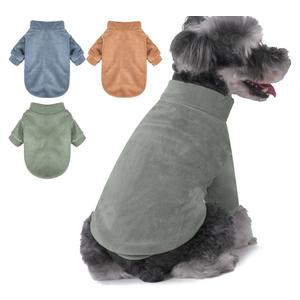 Dog Sweater, 3 Pack Dog Sweaters for Small Dogs Girl Boy, Ultra Soft Warm Puppy Clothes Dog Coat for Winter (Lt Blue+Olive+Brown, Medium)