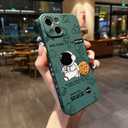 Yonds Queen Compatible with iPhone 11 Cute Case, Cartoon Astronaut Space Planet Moon Design Stylish Bumper TPU Rubber Protective Anti-Slip Shockproof Case(Green Basket, iPhone 11)