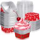 Christmas Aluminum Cups Foil Cupcake Container  Xmas Square Foil Pan Holder Mini Disposable Ramekins Cake for Xmas Party(Christmas Tree)