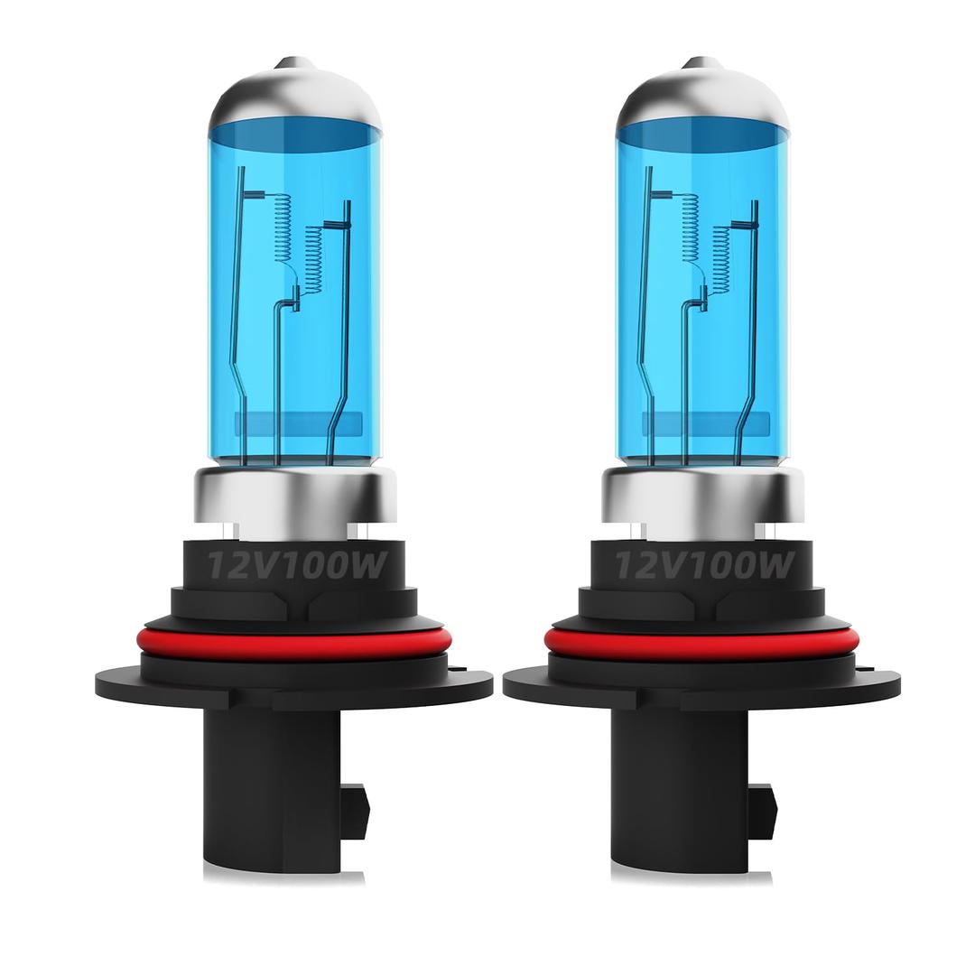 Headlight Bulbs Fit For Dodge Ram 1994-2007, 9007 High Low Dual Beam Combo, Super Bright 5500K White Light High Performance Halogen Light Bulbs, 2PCS