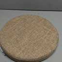 Tromlycs Round Chair Seat Cushion Pad 16 inch for Circle Stool Chairs Non Slip Decorative Foam Cushion Pillow, 1 Piece, 16 x 16 inches, Nature Linen