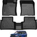 Falafa Floor Mats for Ford Bronco Sport 2021 2022 2023 2024 2025(ONLY for Bronco Sport), TPE All Weather Floor Liners, Heavy Duty Anti Skid Car Mats Include 1st & 2nd Row, Black