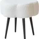 SFKLYU Vanity Stools Upholstered Footrest Stool No Wheels Vanity Chair Modern Upholstered Foot Stool for Living Room, Bedroom,A5