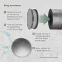 Vent Systems 6" Galvanized Steel Duct End Cap with Rubber Gasket - Dryer Vent Cap - Round Metal Plug - Duct Fitting/Tee Cap - Indoor and Outdoor Use Closure Fitting for Round HVAC Exhaust Systems
