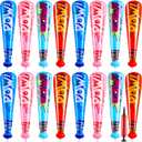 WILLBOND 18 Pcs 17 Inch Inflatable Baseball Bat Bulk Baseball Party Favors Carnival Prizes Inflatable Blow up Toy Bat with 1 Pump for Boy Girl Birthday Decor (Mixed Color)