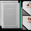 Fainne 2Pack Plastic Straight Line Stencil Template for Journaling Spacing Line Lettering Guide 11 Inch Scale Writing Ruler Envelope Addressing Template with Bamboo Stick and 2B Pencil for Paper(9mm)