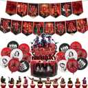 Stranger TV Birthday Party Decorations, Movie Theme Party Supplies Set Including Banner, Balloons, Cake topper for Boys & Girls Theme Party