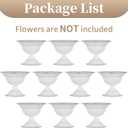 Sziqiqi White Flower Arrangements Pot Vase for Wedding Centerpieces Tables - 10 Pcs Small Metal Flower Planter Urn Vase Pot for Weddings Party Birthday Ceremony