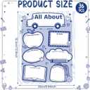 Eaasty 36 Pcs All About Me Poster Star of The Week First Day of School Poster to Fill in for School Classroom Supplies Elementary Kindergarten Students Kids Teacher Supplies