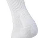 SHEZZA Anti-Blister Cushion Heel Padded Crew Sock-Breathable,Comfortable-seen on TikTok (Medium, White)