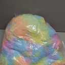 XeGe Kids Fluffy Faux Fur Bean Bag Chair Cover (No Filler), Soft Furry Stuffed Animal Storage Bean Bag Cover for Plush Toys, Shaggy Fuzzy Beanbag for Kids Teens Girls Children, Anti-Slip, Rainbow (Small(28"x28"x32"))