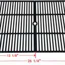 Parts DC116 18 1/4 Inch Grid Grate Replacement for Charbroil, Coleman, Kenmore, Master Forge, Thermos, Uniflame, Master Forge and Others, 2 PCS Porcelain Coated Cast Iron Cooking Grid