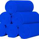 Fleece Throw Blankets Lightweight Warm Soft Cozy Pet-Friendly Bulk Fleece Throw Blanket Kids Solid for Home Bed, Sofa,Office, Gifts (Pack of 6-50 x 60 inch, Aque Blue)