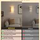 EZVALO Battery Operated Wall Sconce, Rechargeable Wall Sconces Set of Two with Remote, 3 Color & 80 RGB Wireless Wall Lights, Dimmable, Timer, Fabric Linen Shade Wall Decor for Bedroom, Living Room